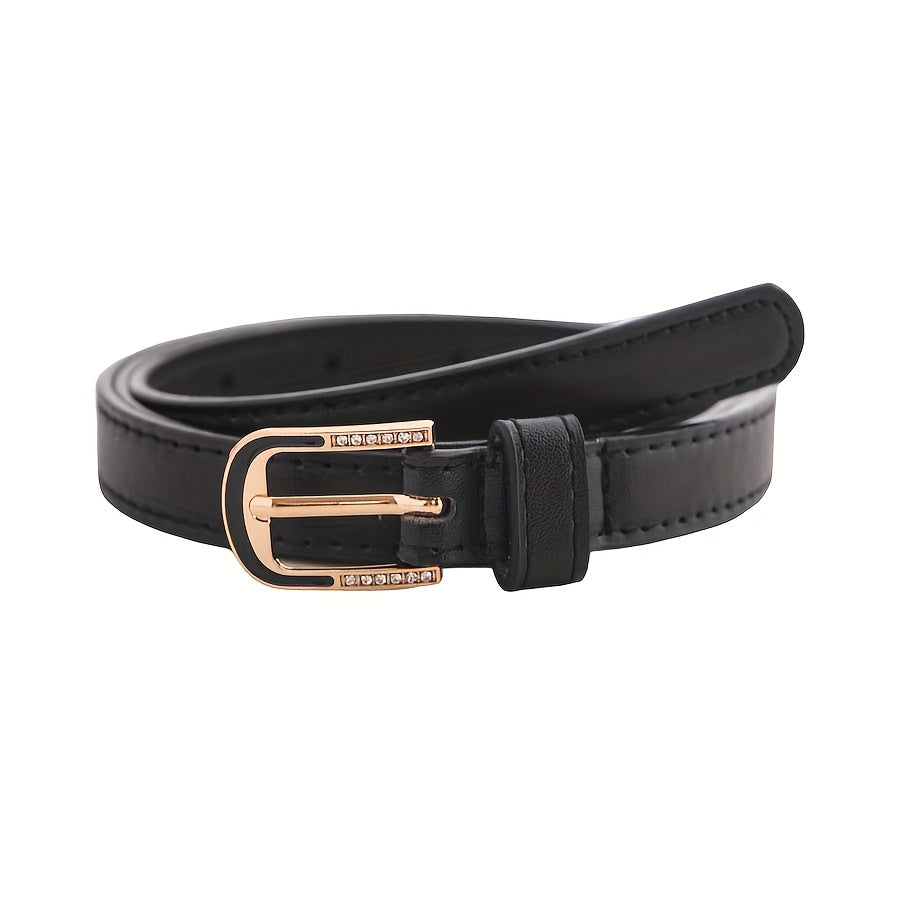 Ceinture à Strass en Simili Cuir pour Femme - Violaine