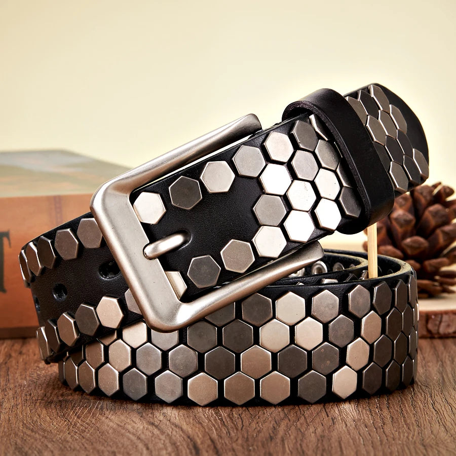 Ceinture Cloutée Homme - Akron