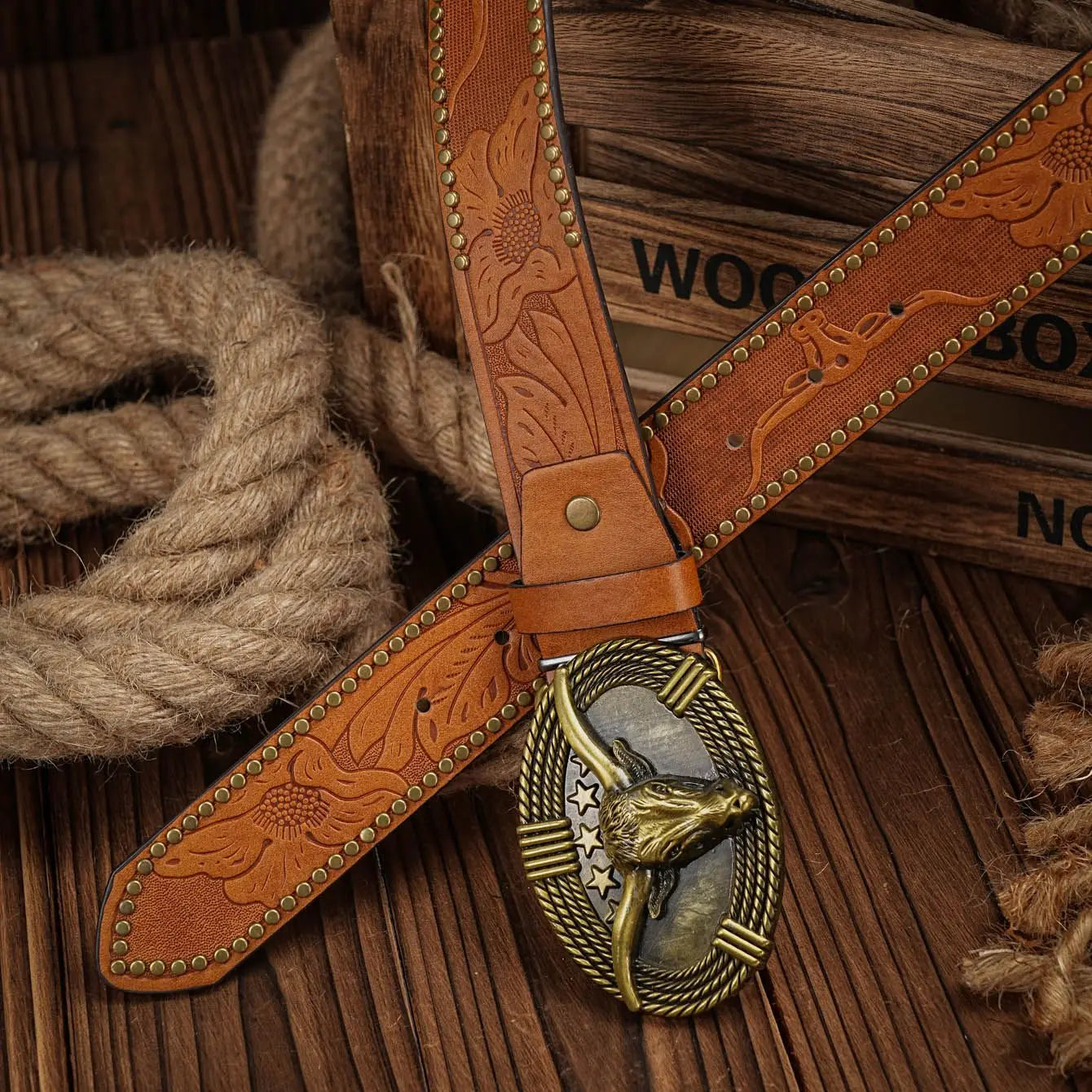Ceinture Western en Cuir pour Homme - Jack