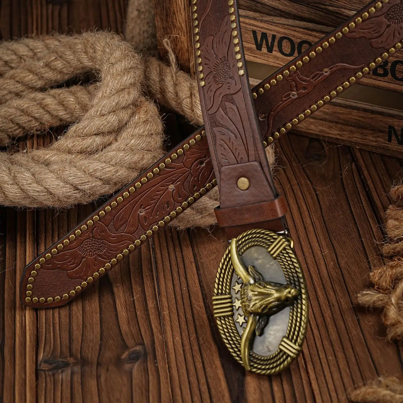 Ceinture Western en Cuir pour Homme - Jack