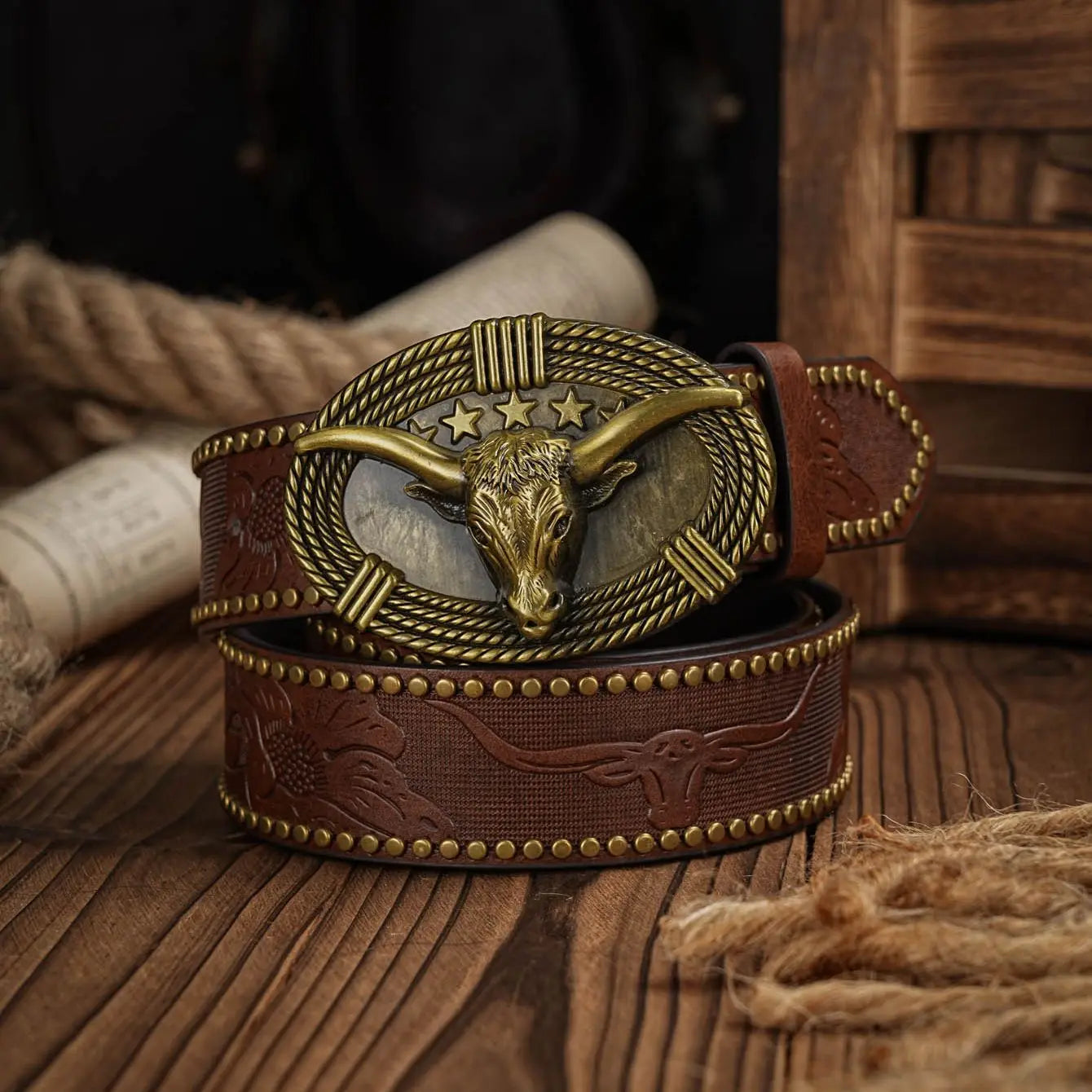 Ceinture Western en Cuir pour Homme - Jack