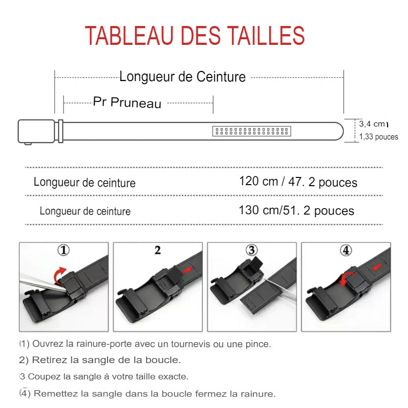 Ceinture Crocodile pour Homme - Ezio