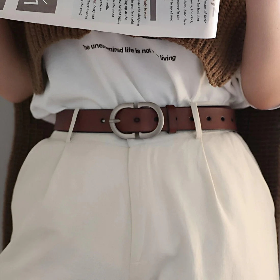 Ceinture en cuir pour femme – Modèle Lina