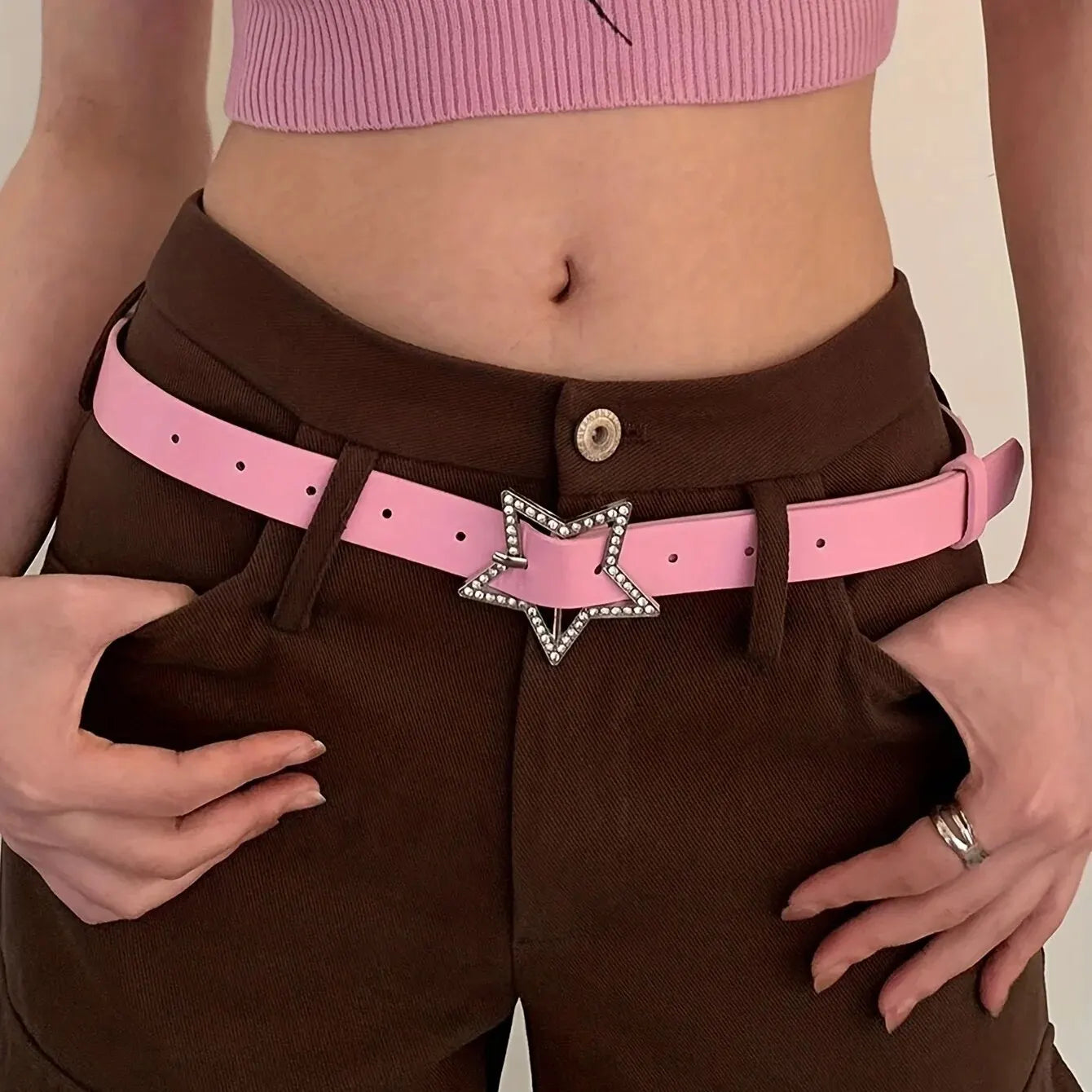 Ceinture en Cuir à Strass - Stacy