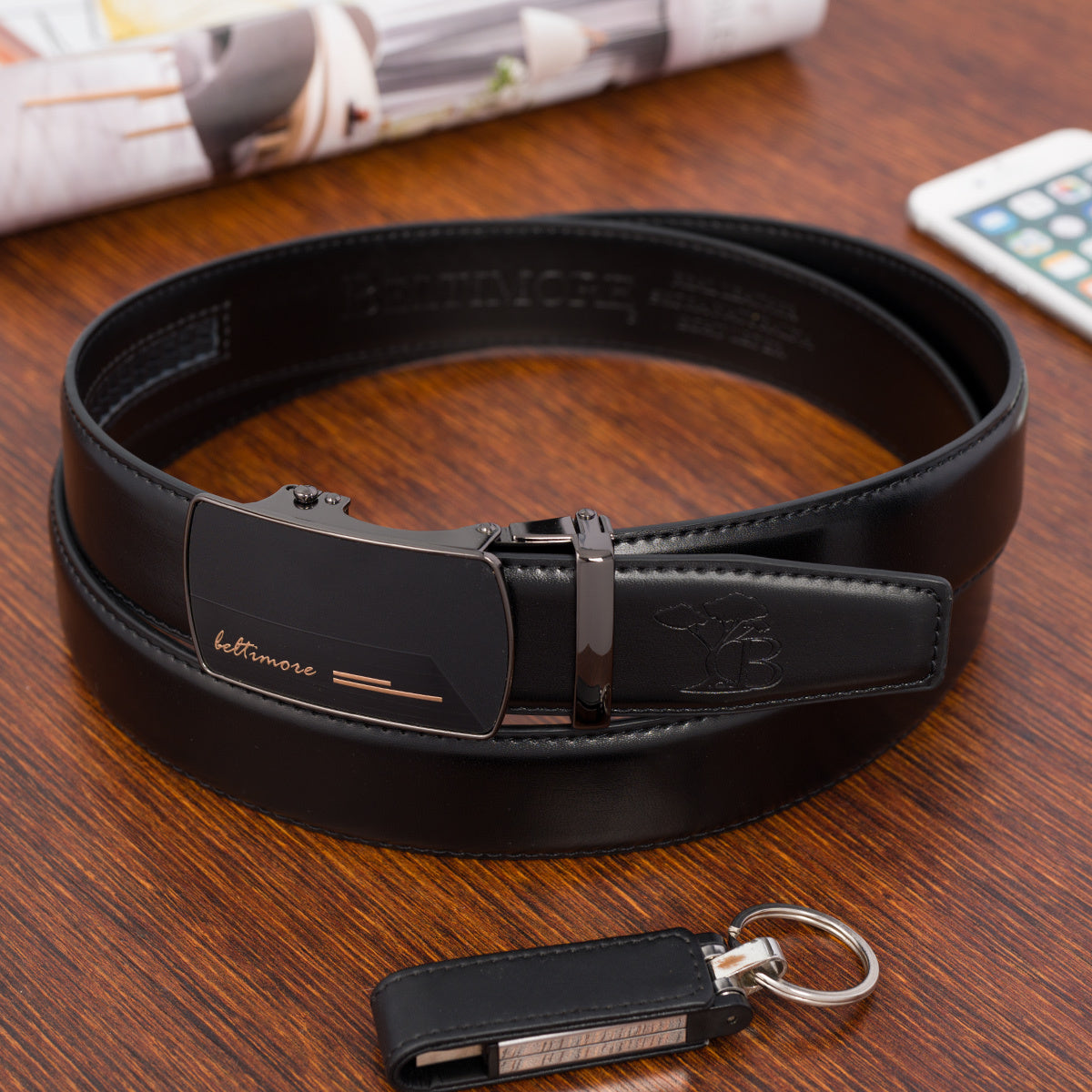 Ceinture Automatique en Cuir pour Homme Wilfried — visuel 19