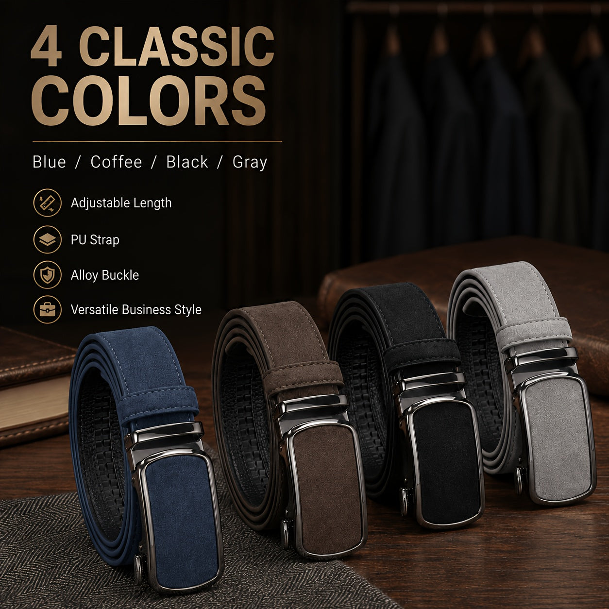 Ceinture Automatique en Simili Cuir pour Homme Jérémie — visuel 1