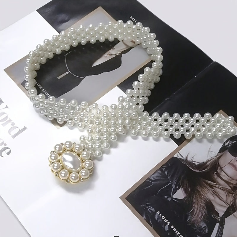 Ceinture Blanche Élastique pour Femme Treviso — visuel 2