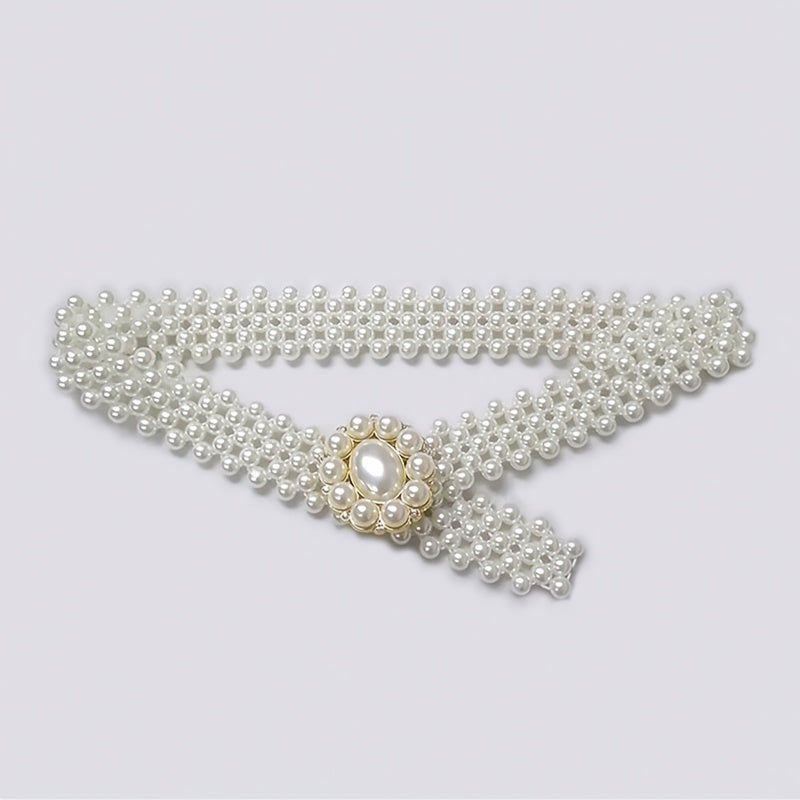 Ceinture Blanche Élastique pour Femme Treviso — visuel 3