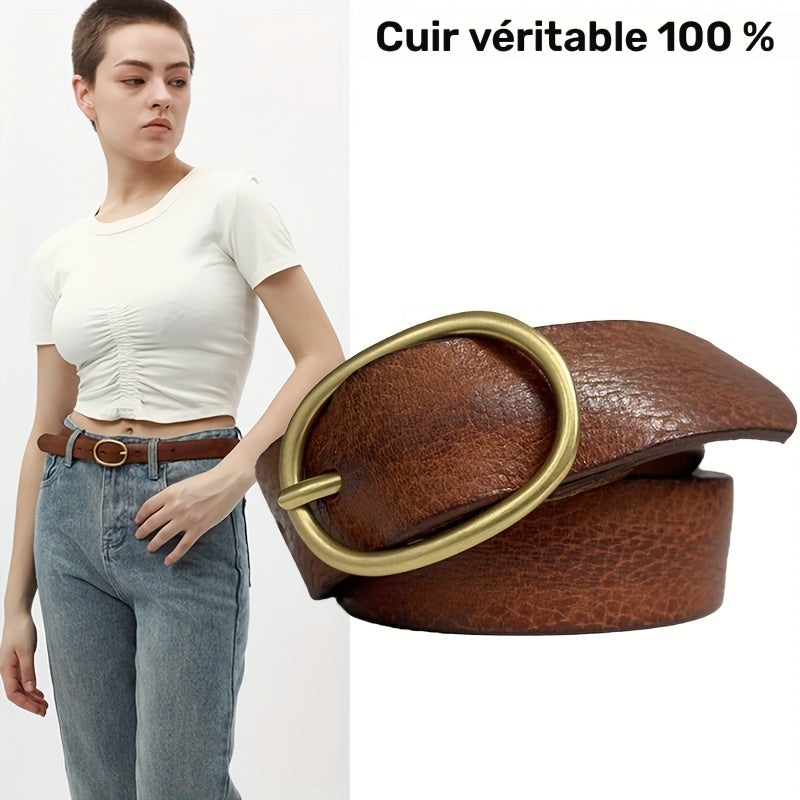 Ceinture à Boucle Classique en Cuir pour Femme Ludivine — visuel 14