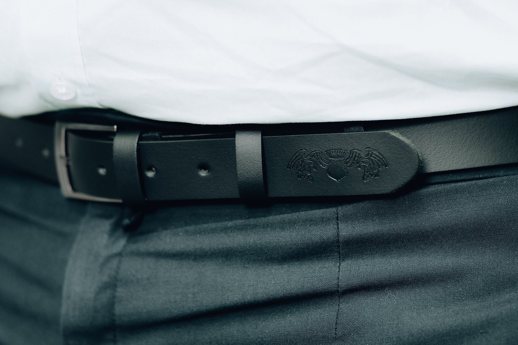 Ceinture à Boucle Classique en Cuir pour Homme Armand — visuel 5