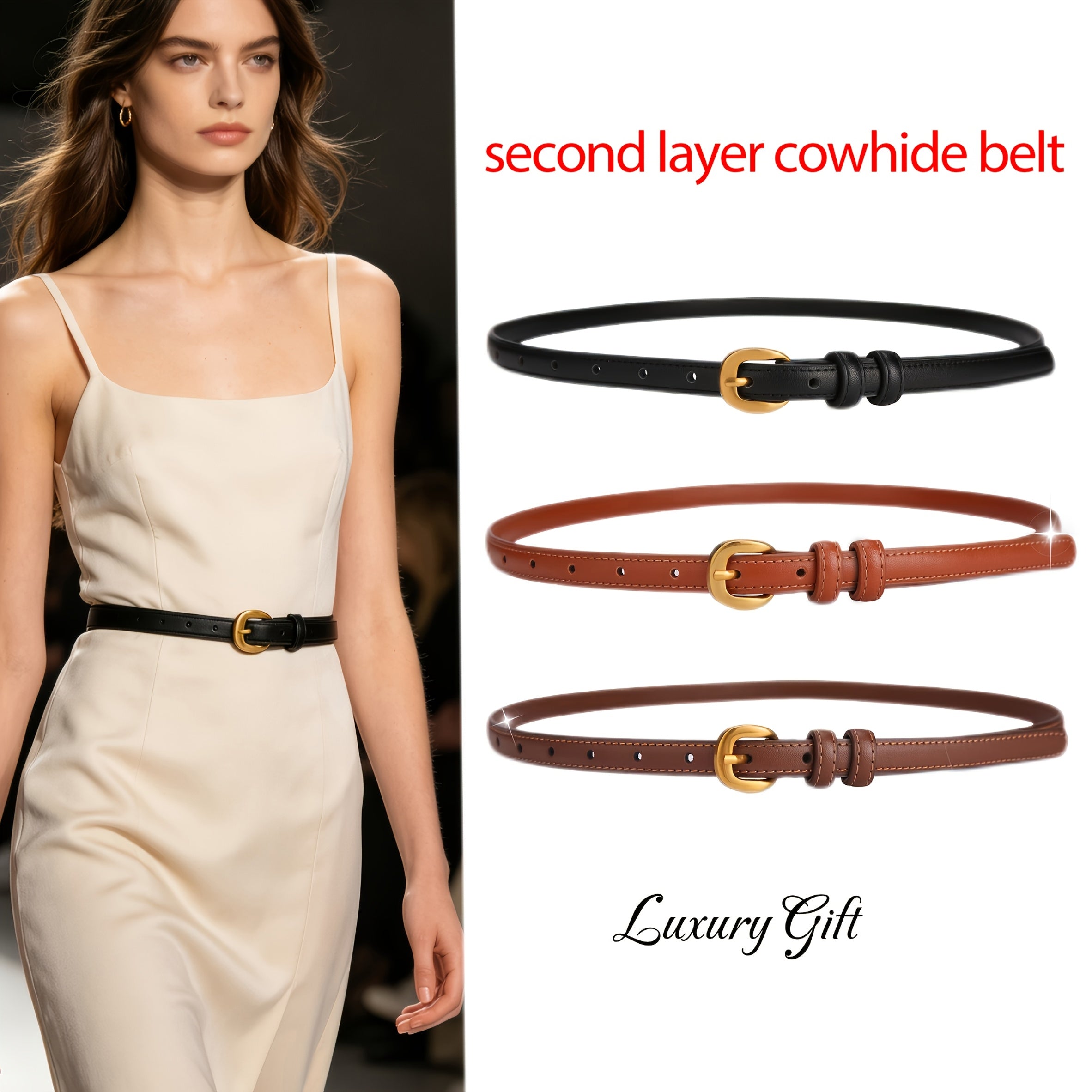 Ceinture à Boucle Classique en Cuir pour Homme Aspen — visuel 12
