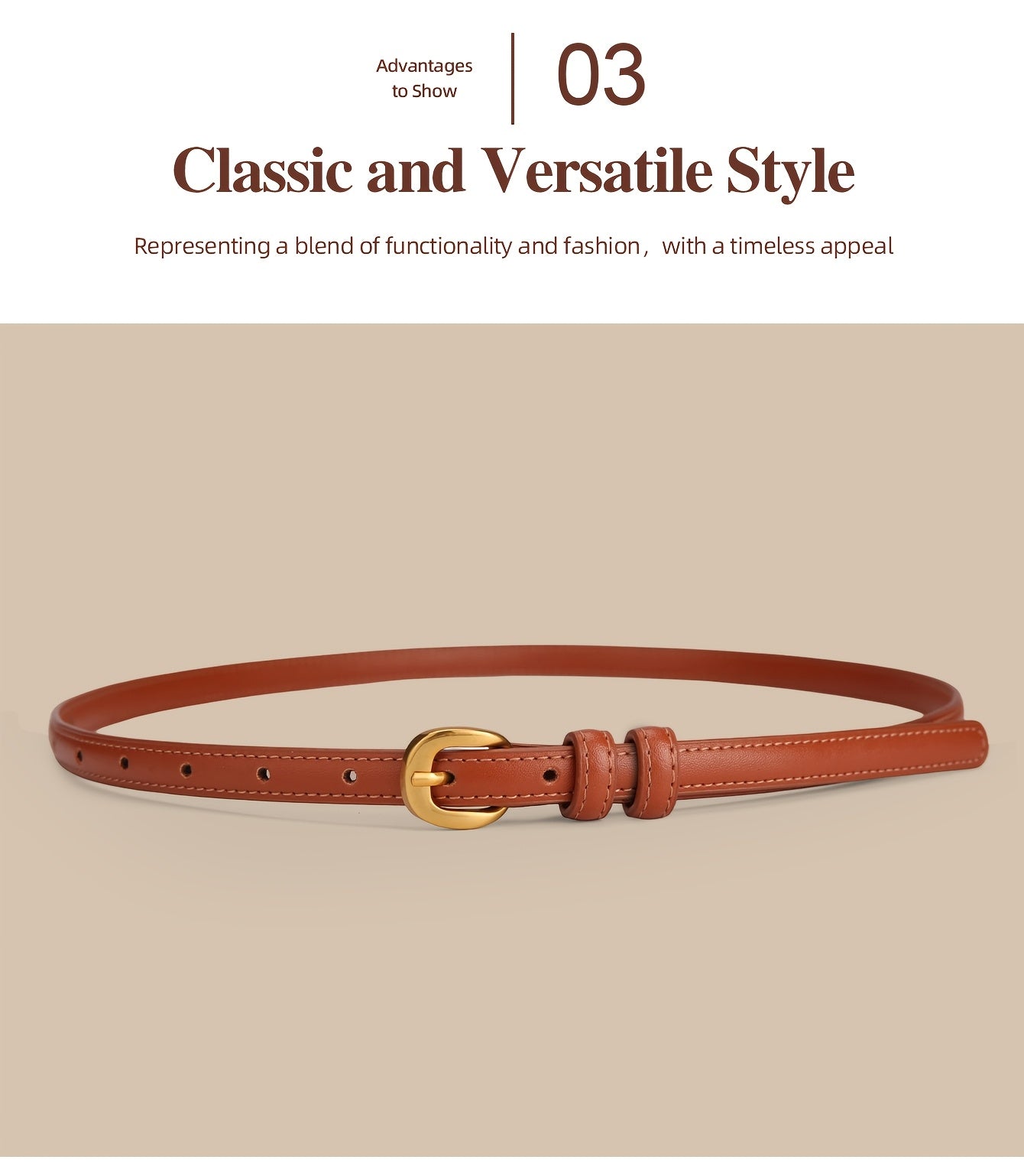 Ceinture à Boucle Classique en Cuir pour Homme Aspen — visuel 5