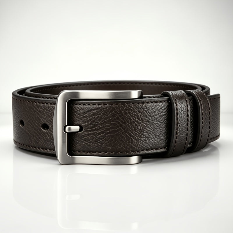 Ceinture à Boucle Classique en Cuir pour Homme Aubin — visuel 2