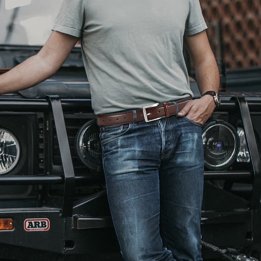 Ceinture à Boucle Classique en Cuir pour Homme Camille — visuel 13