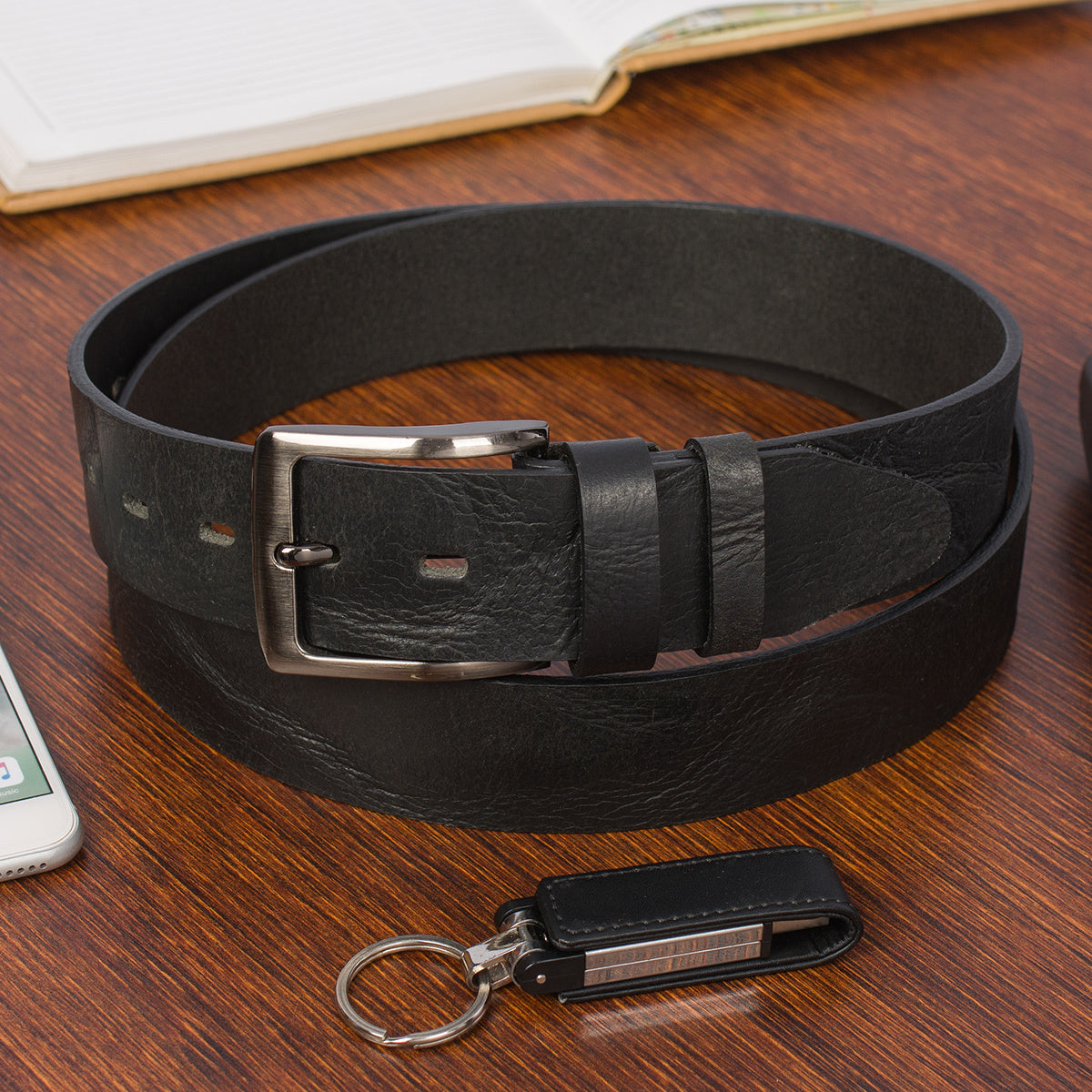 Ceinture à Boucle Classique en Cuir pour Homme Clément — visuel 12