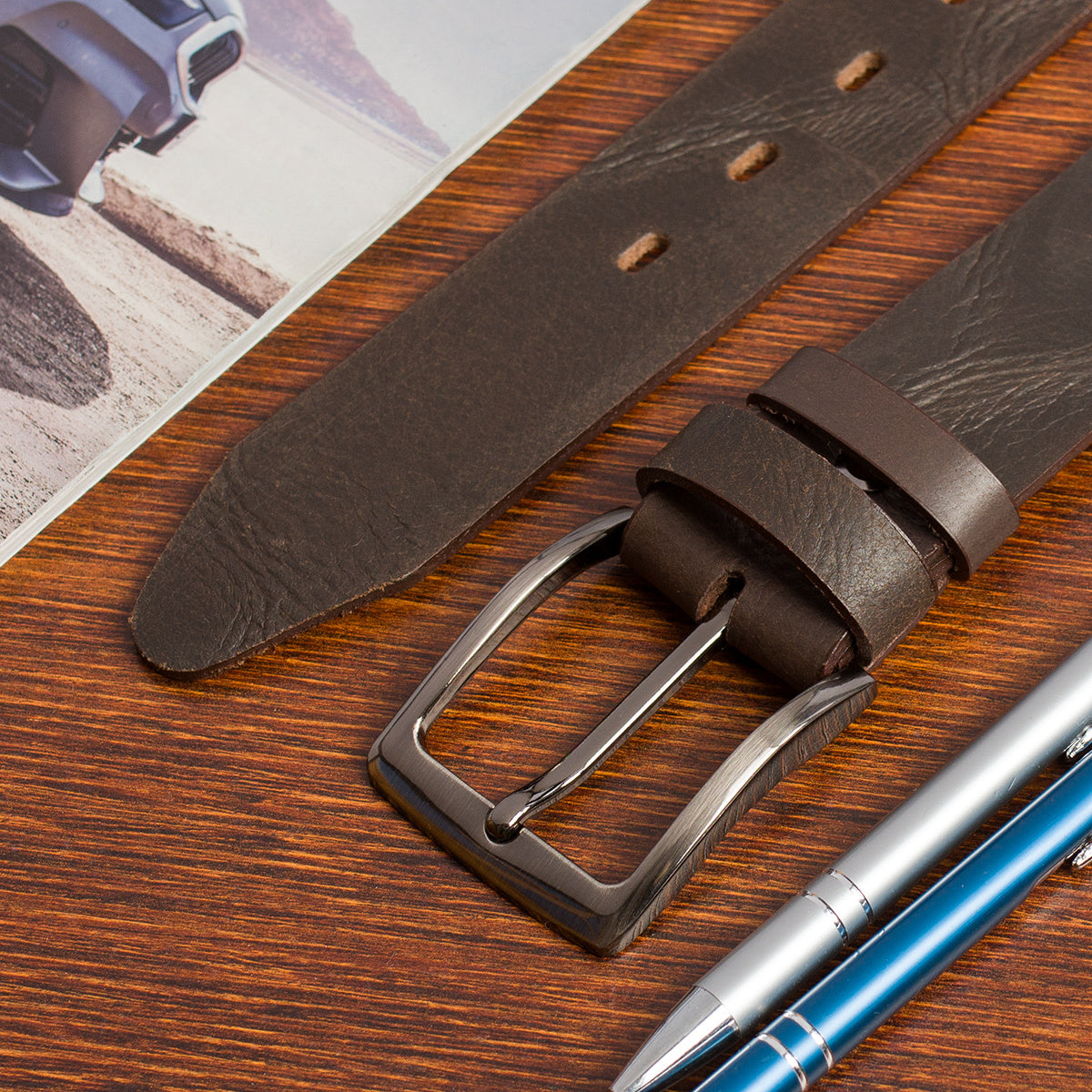 Ceinture à Boucle Classique en Cuir pour Homme Clément — visuel 18