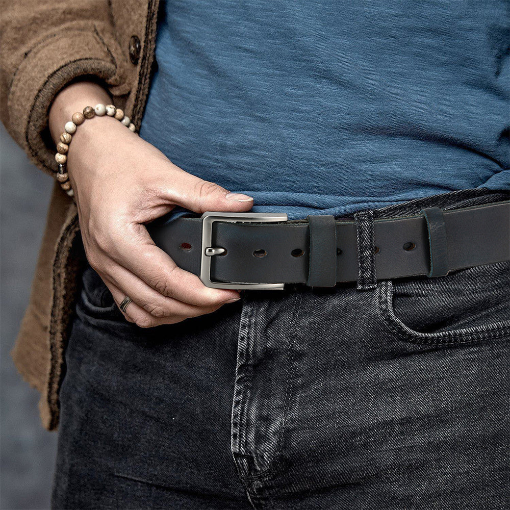 Ceinture à Boucle Classique en Cuir pour Homme Constantin — visuel 4