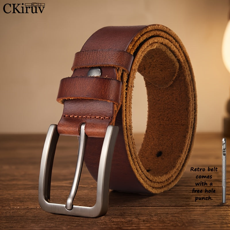 Ceinture à Boucle Classique en Cuir pour Homme Enguerrand — visuel 1