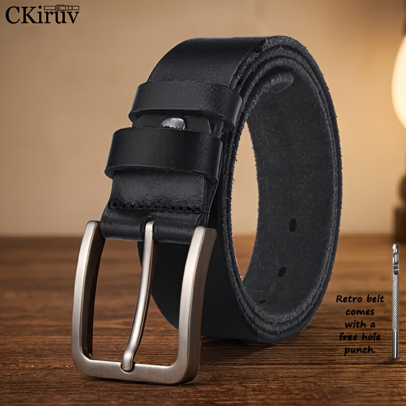 Ceinture à Boucle Classique en Cuir pour Homme Enguerrand — visuel 2