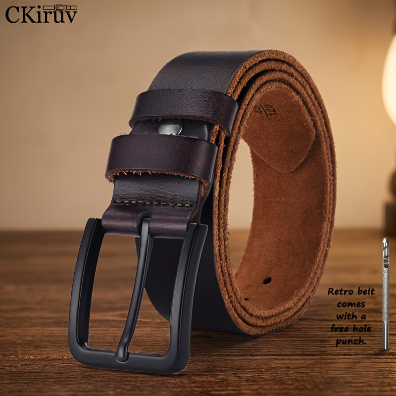 Ceinture à Boucle Classique en Cuir pour Homme Enguerrand — visuel 5
