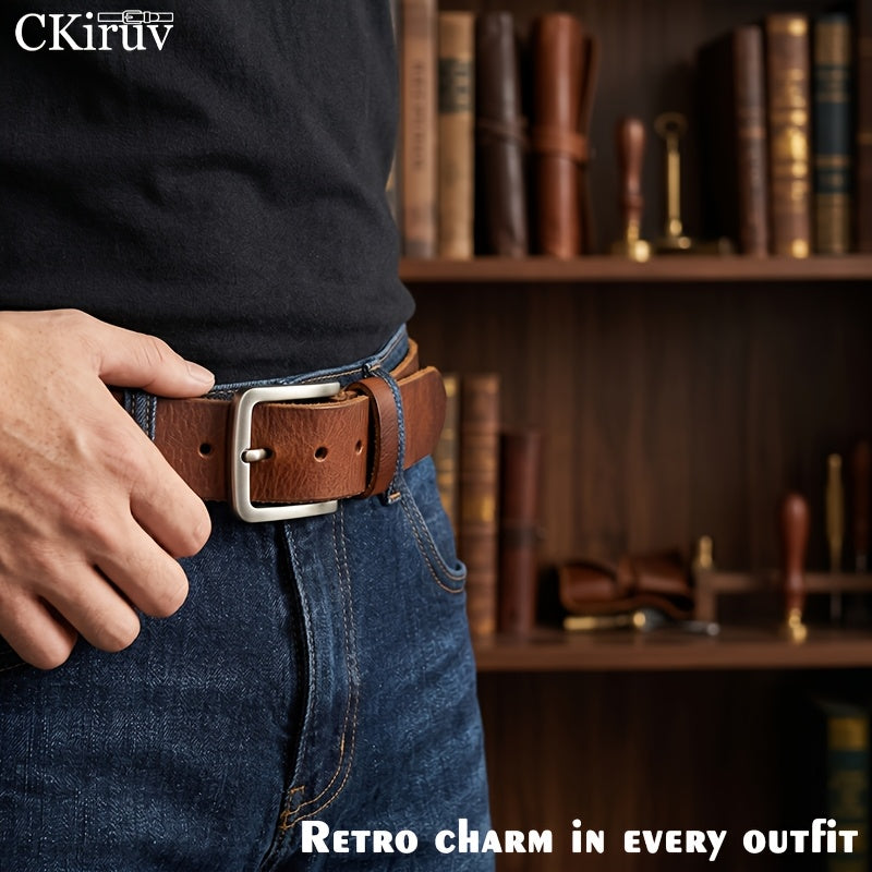 Ceinture à Boucle Classique en Cuir pour Homme Enguerrand — visuel 6
