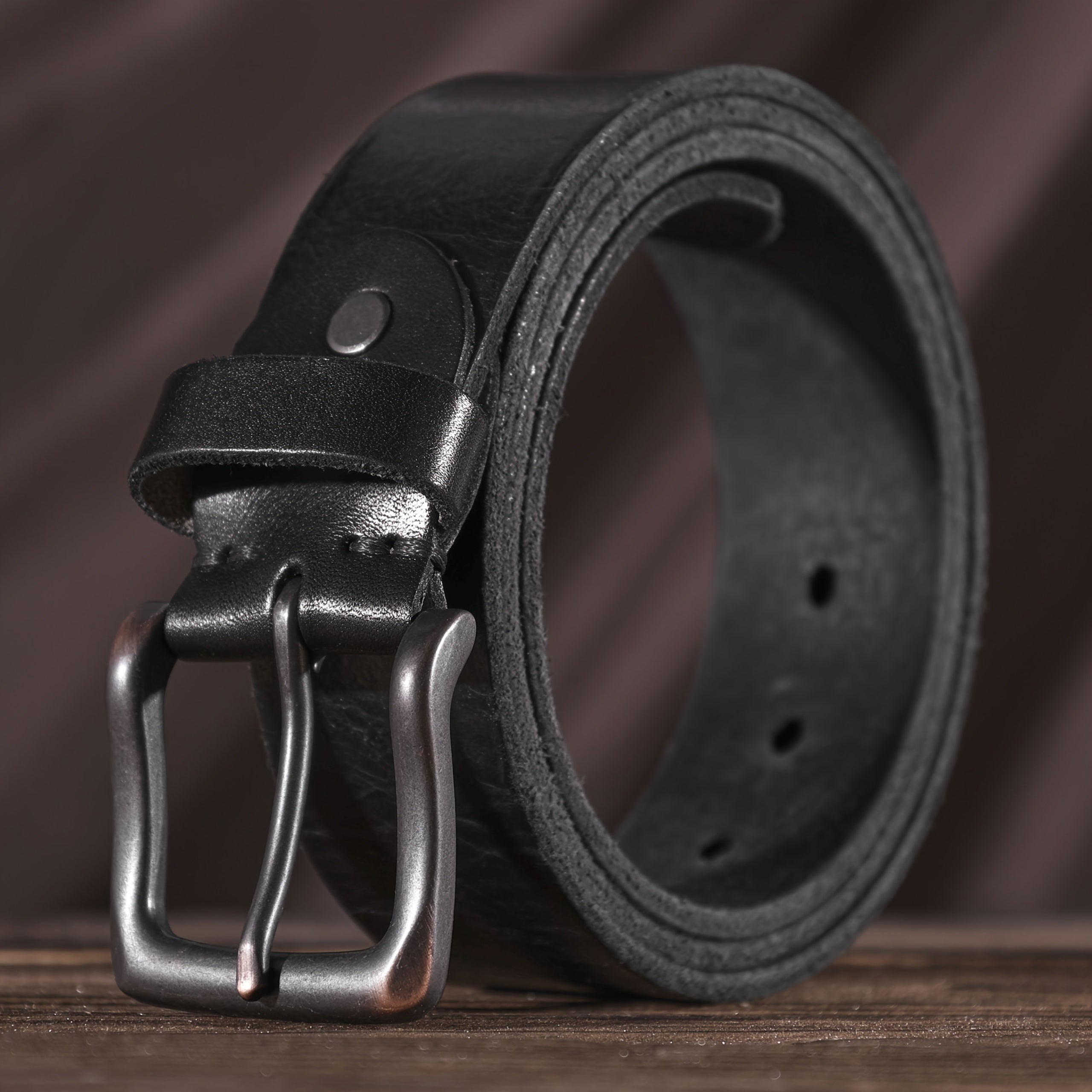 Ceinture à Boucle Classique en Cuir pour Homme Erwan — visuel 18