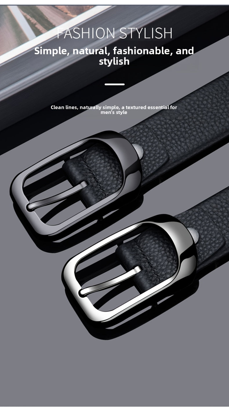Ceinture à Boucle Classique en Cuir pour Homme Evrard — visuel 3