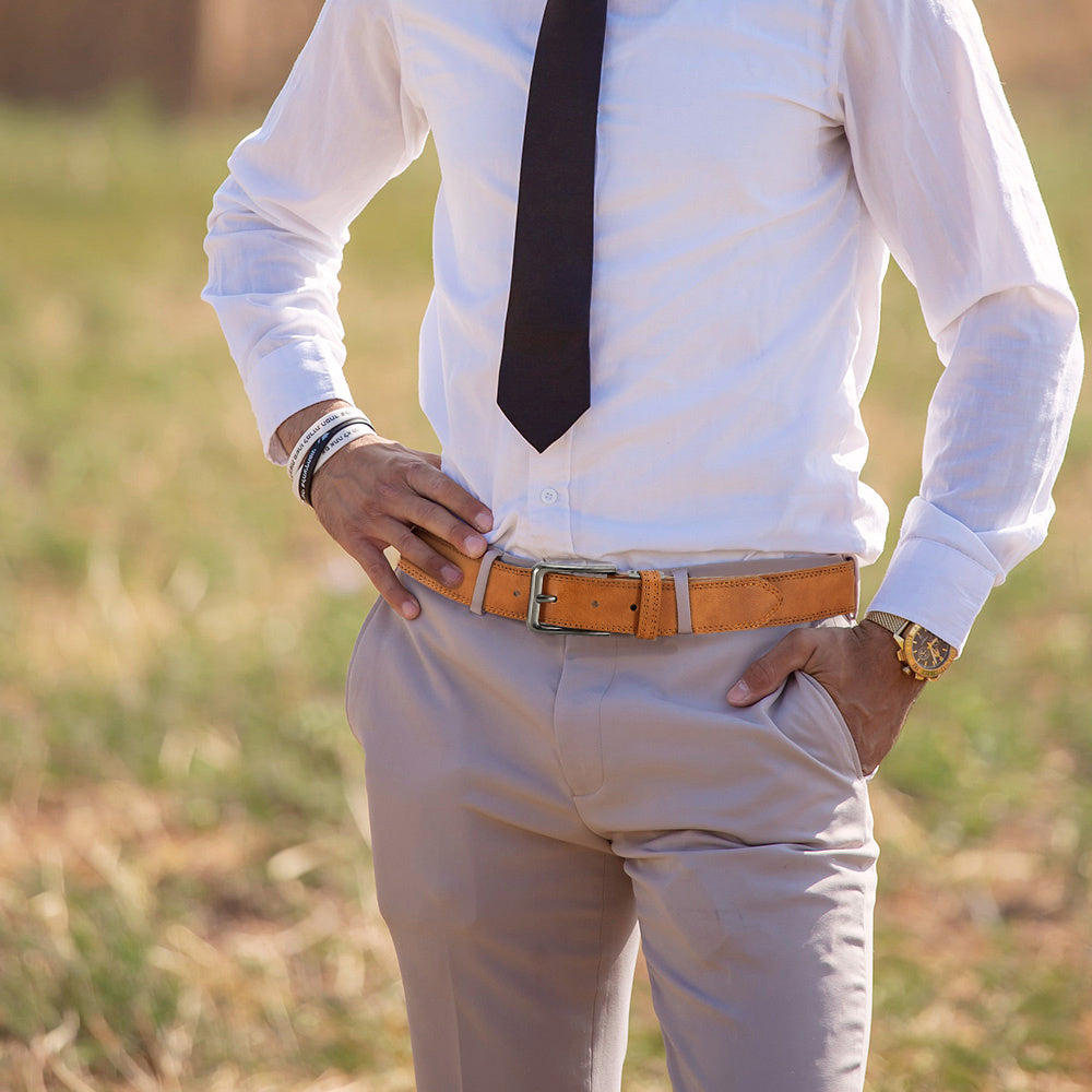 Ceinture à Boucle Classique en Cuir pour Homme Flavien — visuel 7