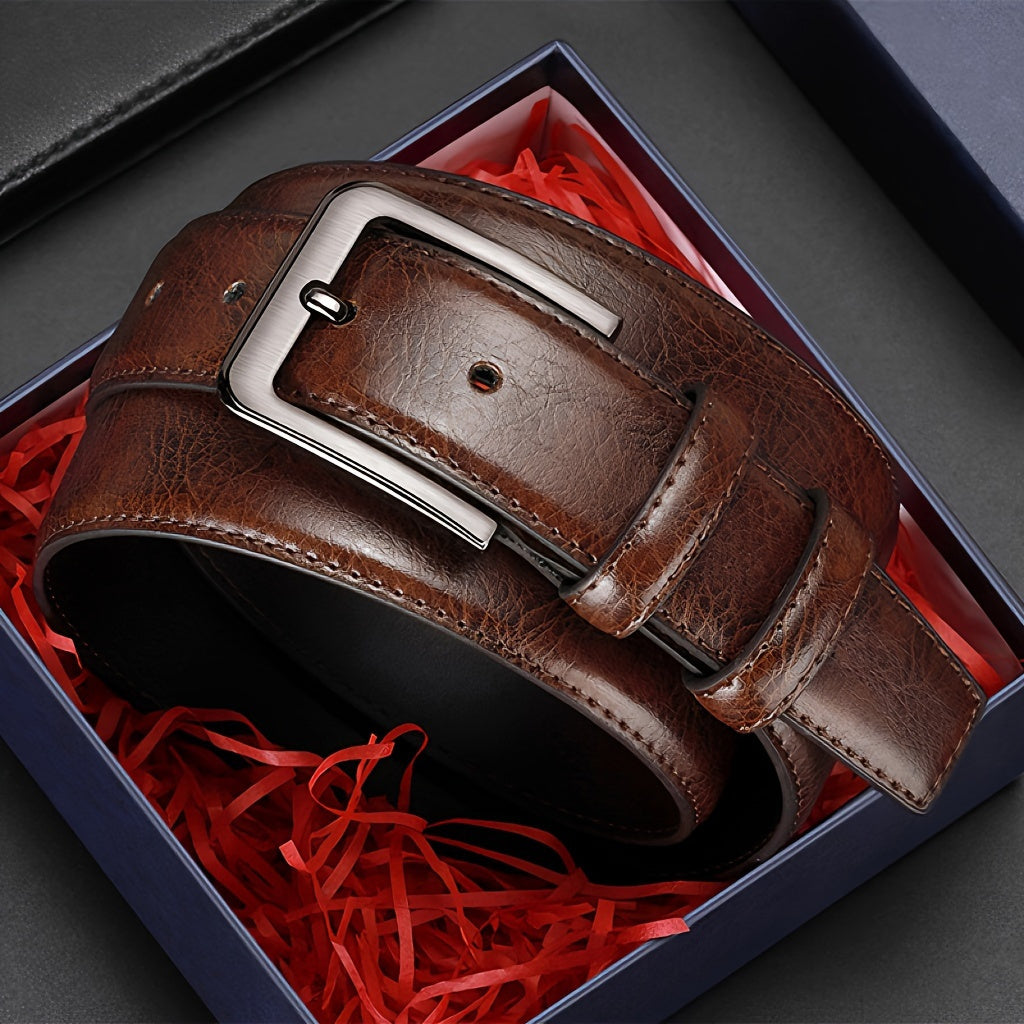Ceinture à Boucle Classique en Cuir pour Homme Jacques — visuel 4