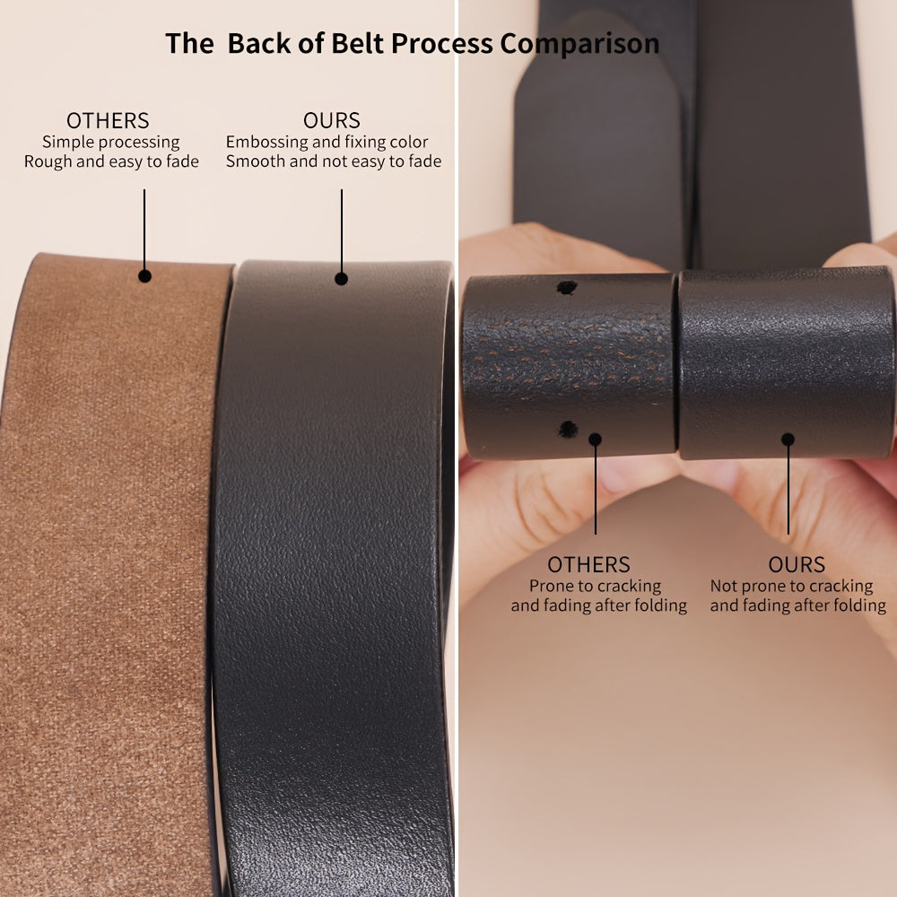 Ceinture à Boucle Classique en Cuir pour Homme Thibault — visuel 7