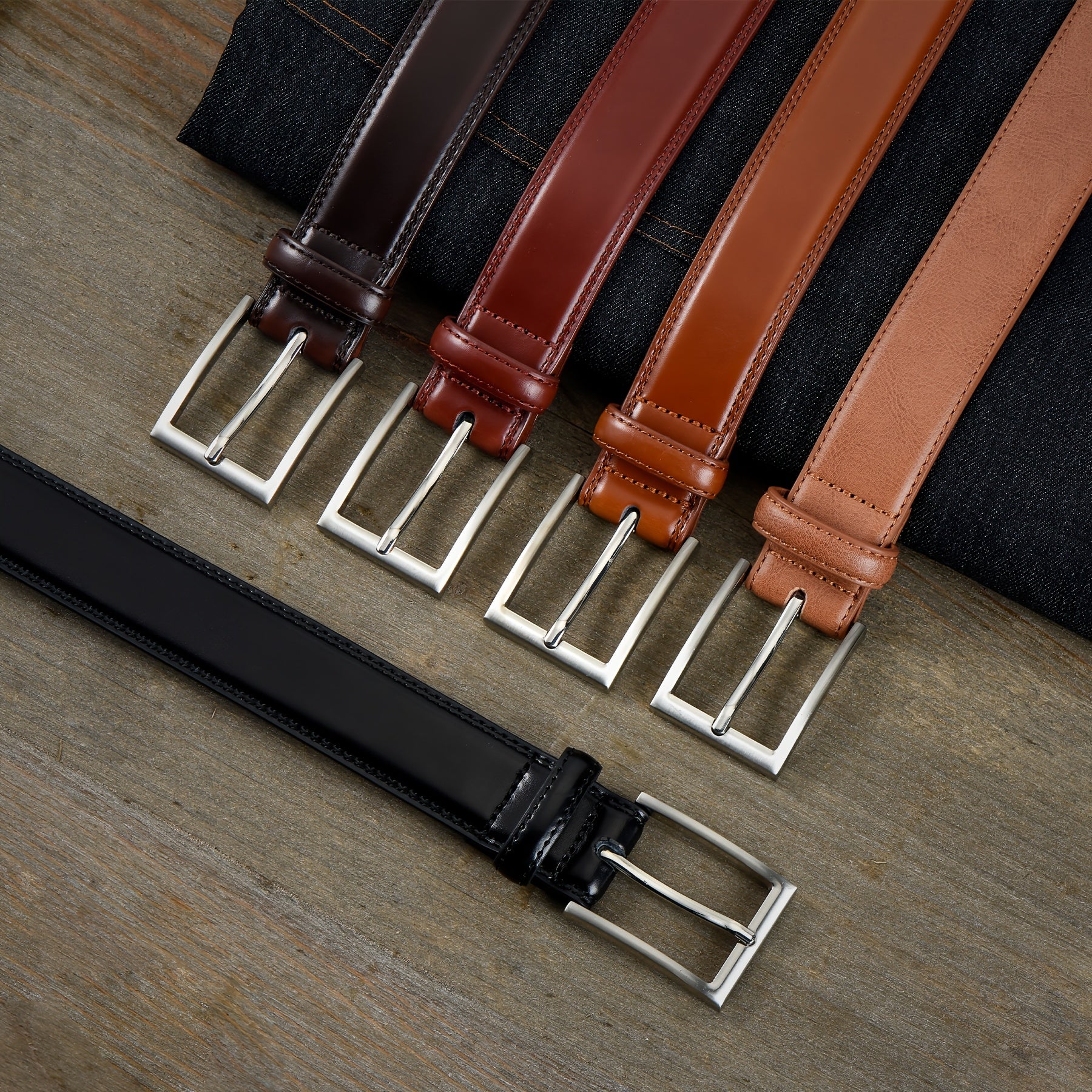 Ceinture à Boucle Classique en Cuir pour Homme Xavier — visuel 13