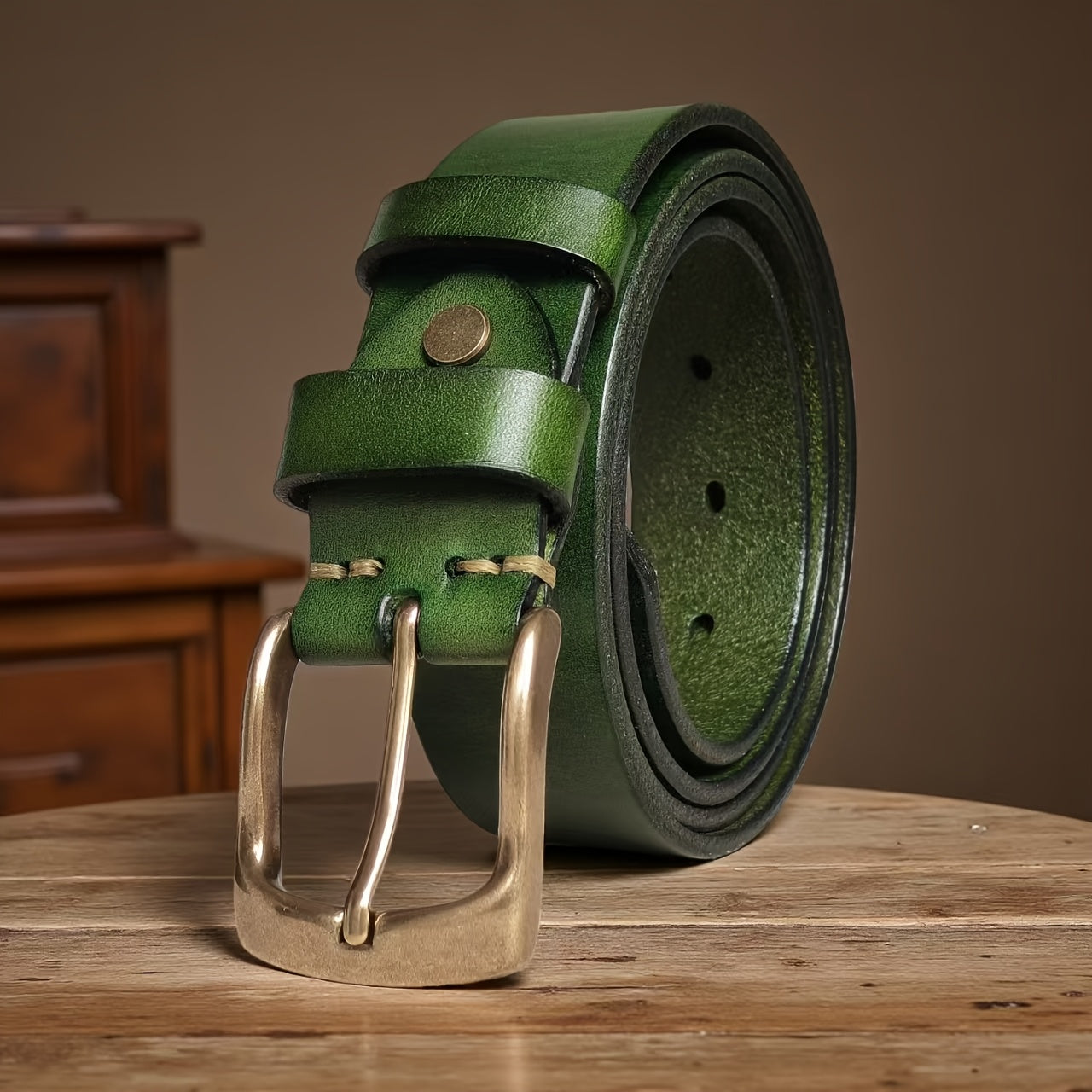 Ceinture à Boucle Classique en Cuir pour Homme Yvon — visuel 10