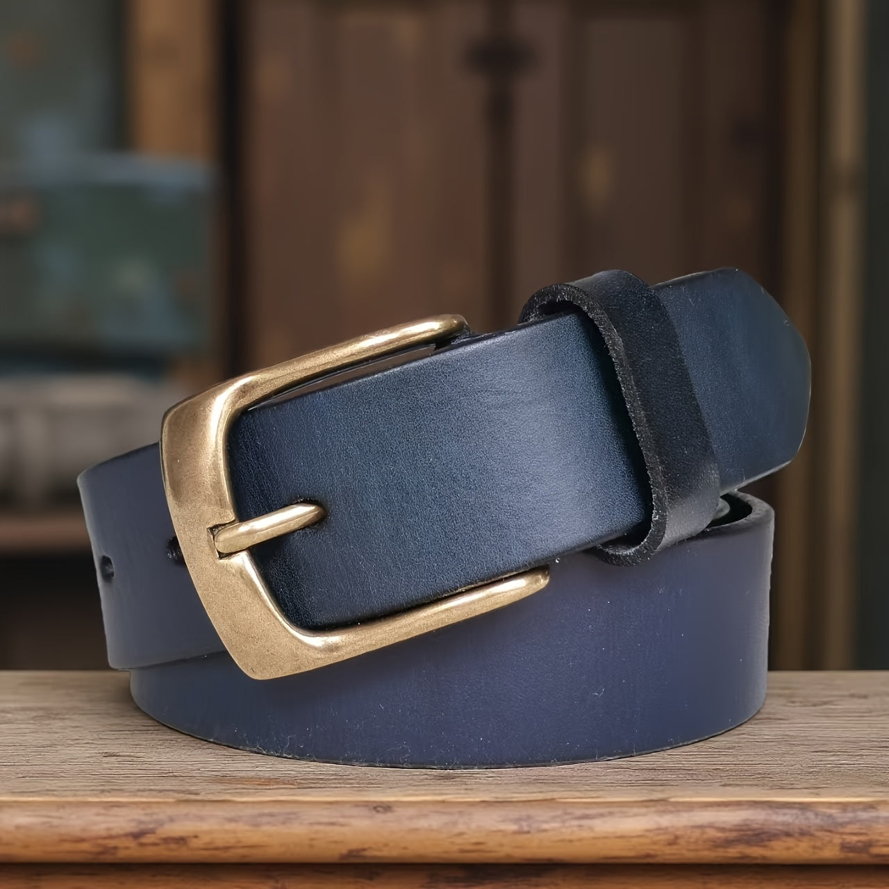 Ceinture à Boucle Classique en Cuir pour Homme Yvon — visuel 11