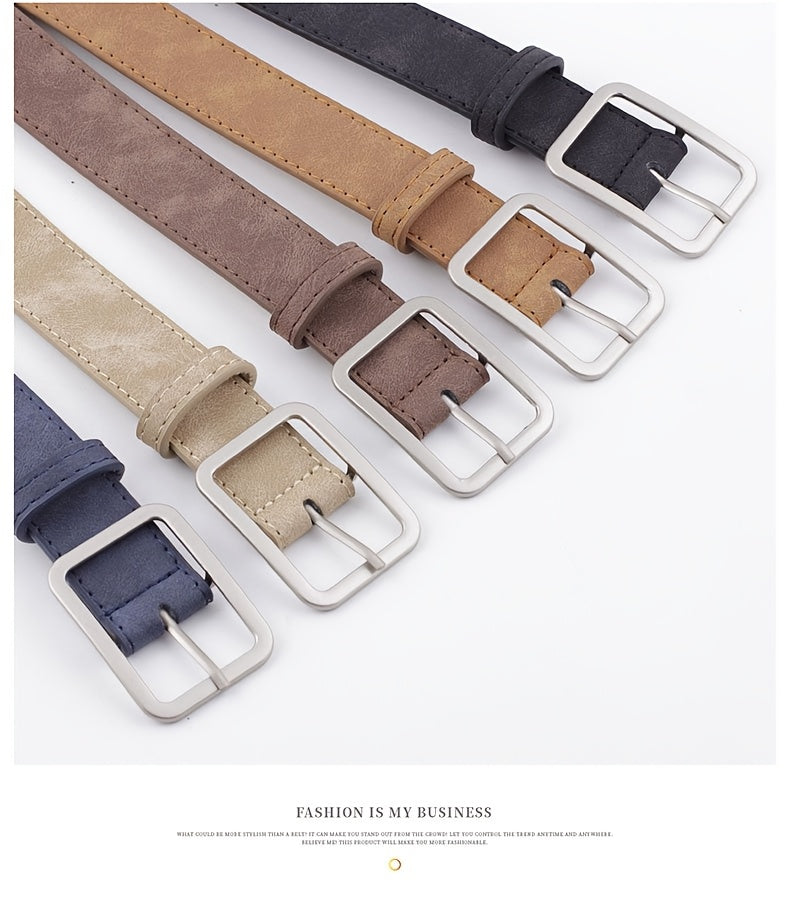 Ceinture à Boucle Classique en Simili Cuir pour Femme Blanche — visuel 11