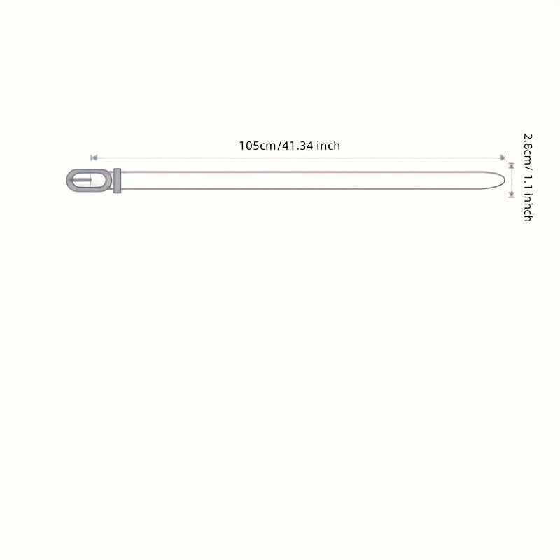 Ceinture à Boucle Classique en Simili Cuir pour Femme Blanche — visuel 20