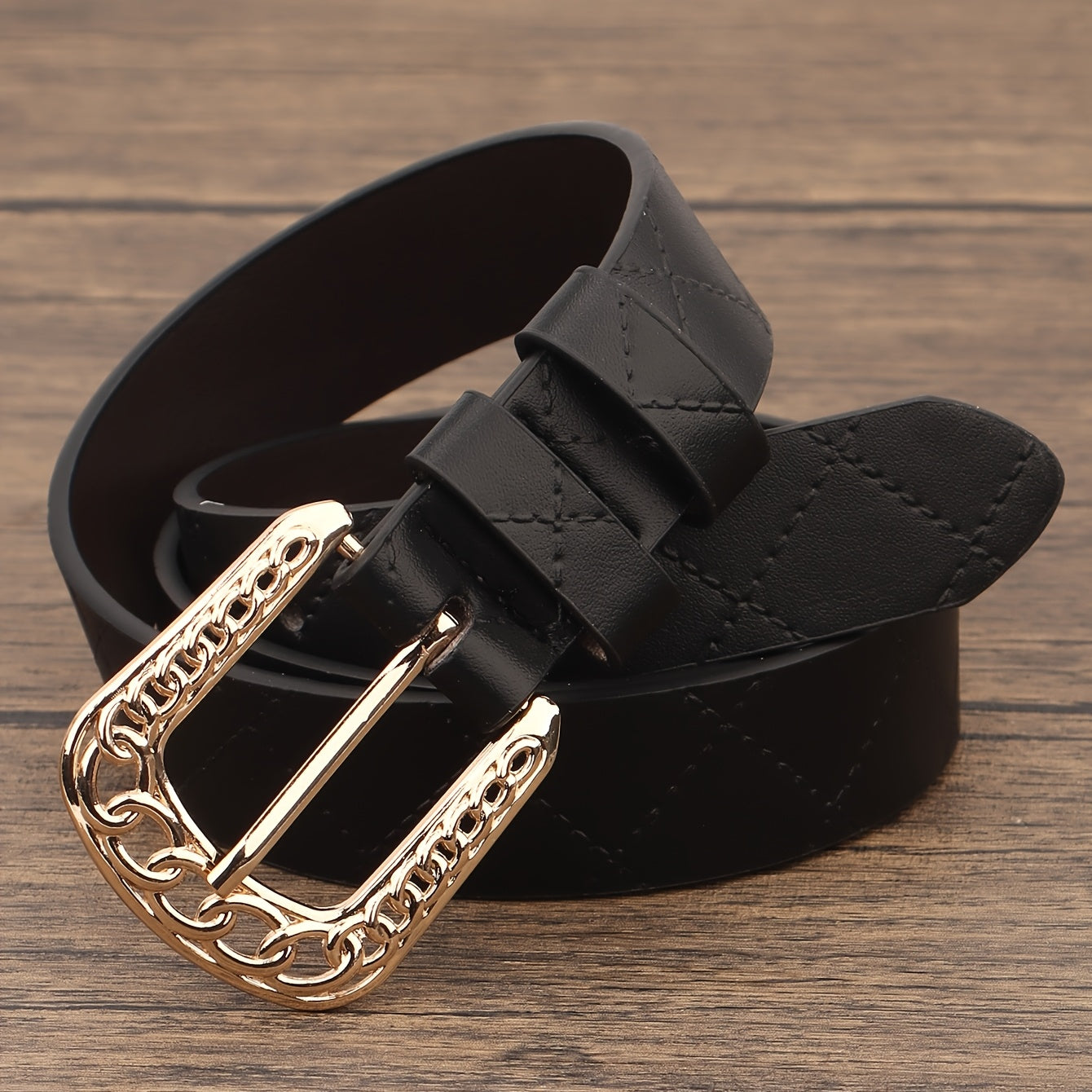 Ceinture à Boucle Classique en Simili Cuir pour Femme Elisa — visuel 3