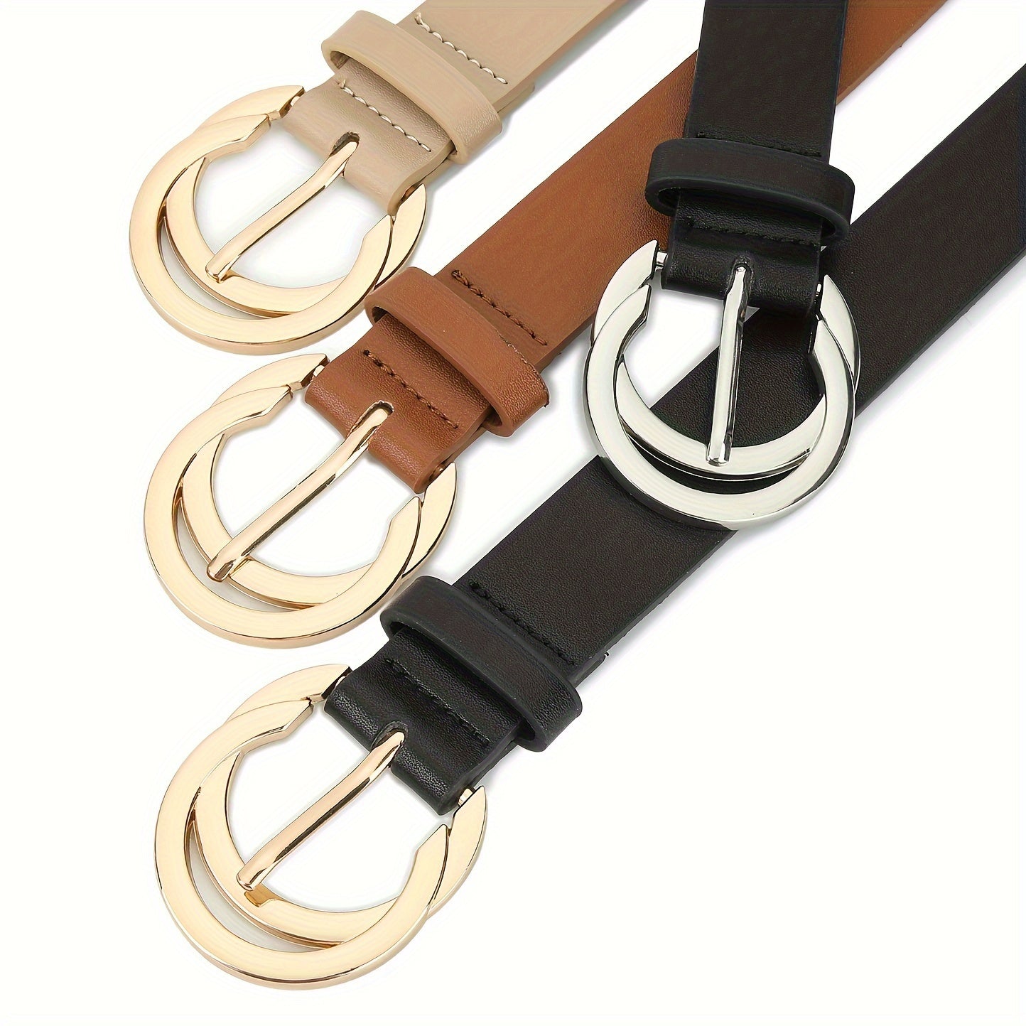 Ceinture à Boucle Classique en Simili Cuir pour Femme Faustine — visuel 16