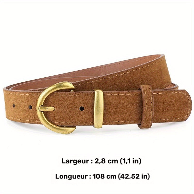 Ceinture à Boucle Classique en Simili Cuir pour Femme Gabrielle — visuel 11