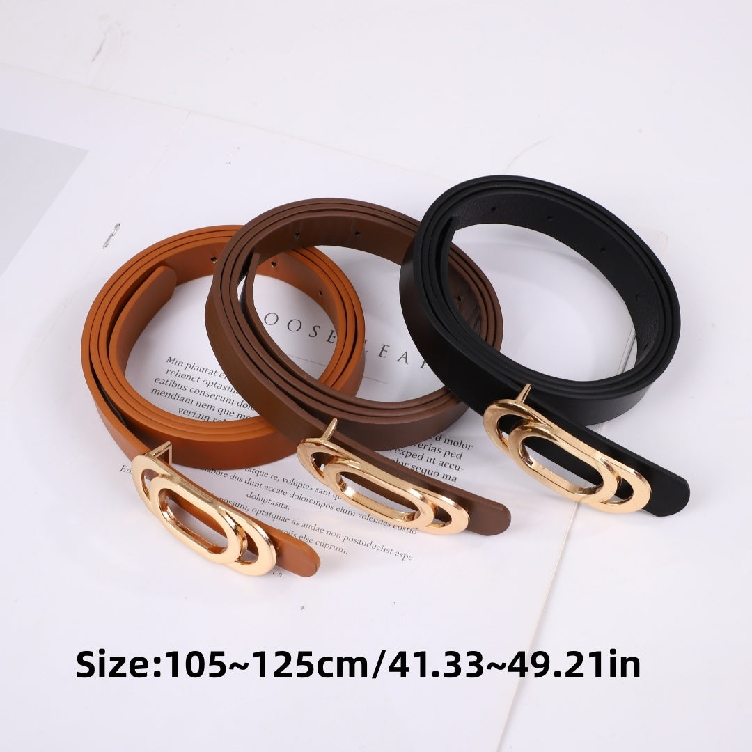 Ceinture à Boucle Classique en Simili Cuir pour Femme Genevieve — visuel 10