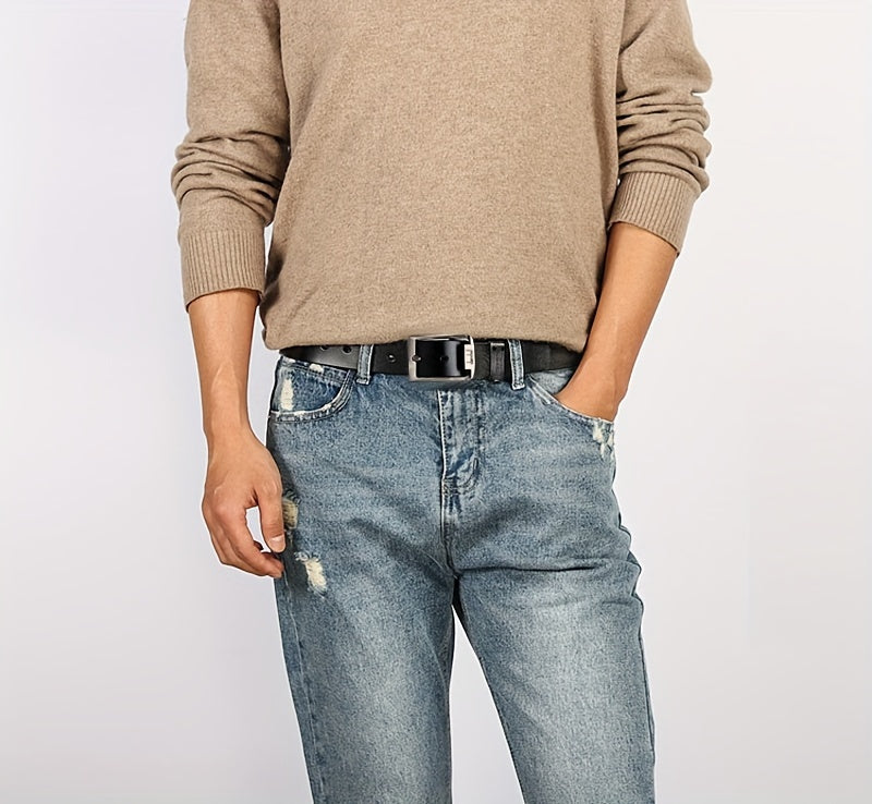 Ceinture à Boucle Classique en Simili Cuir pour Homme Augustin — visuel 4