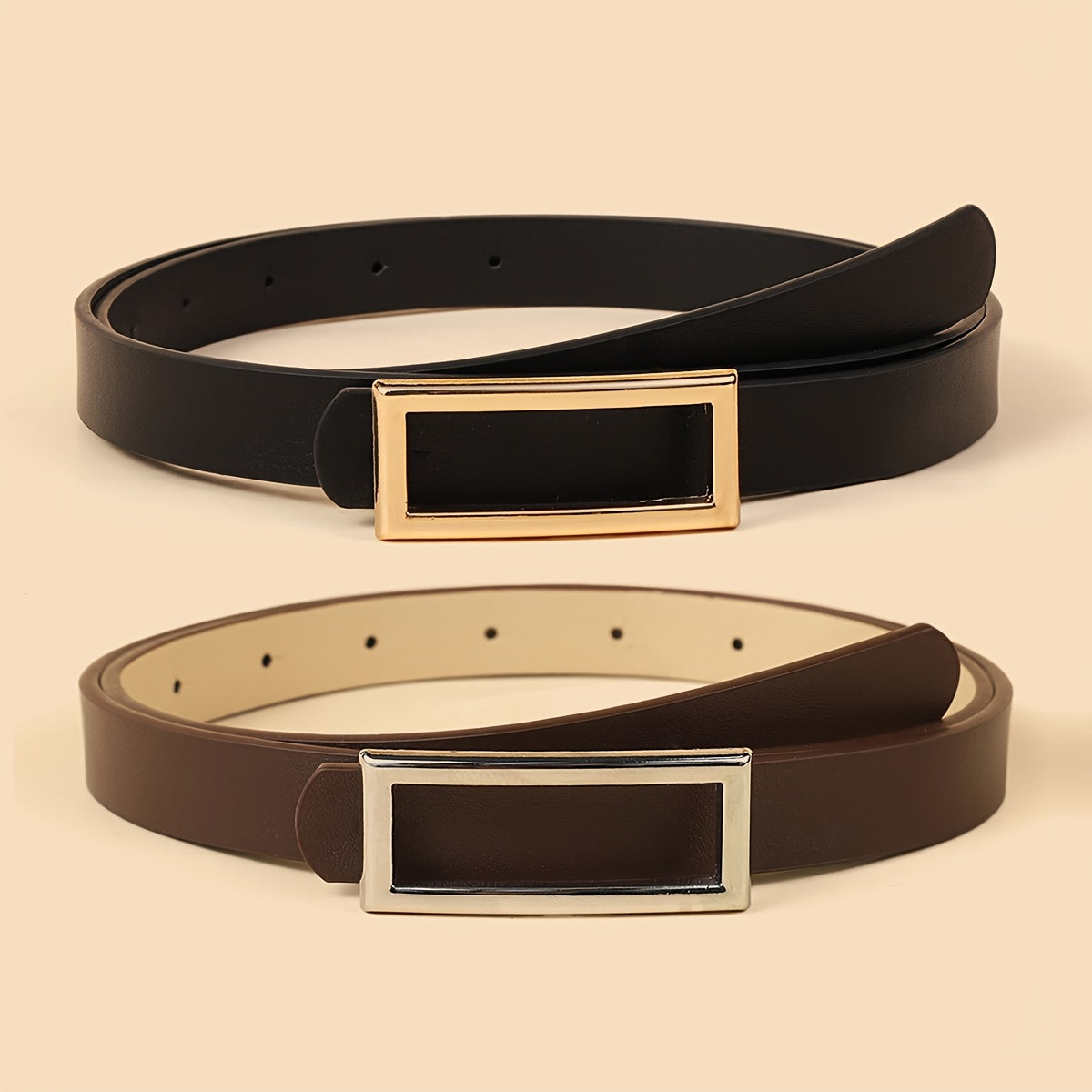 Ceinture à Boucle Classique en Simili Cuir pour Homme Cambrai — visuel 4