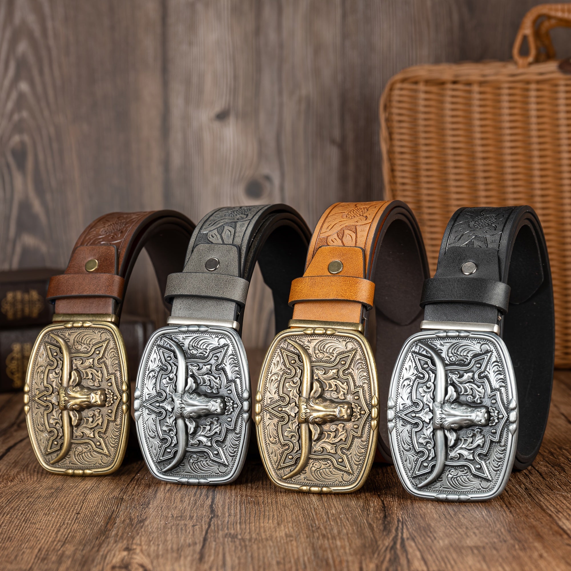 Ceinture à Boucle Classique en Simili Cuir pour Homme Fresno — visuel 1