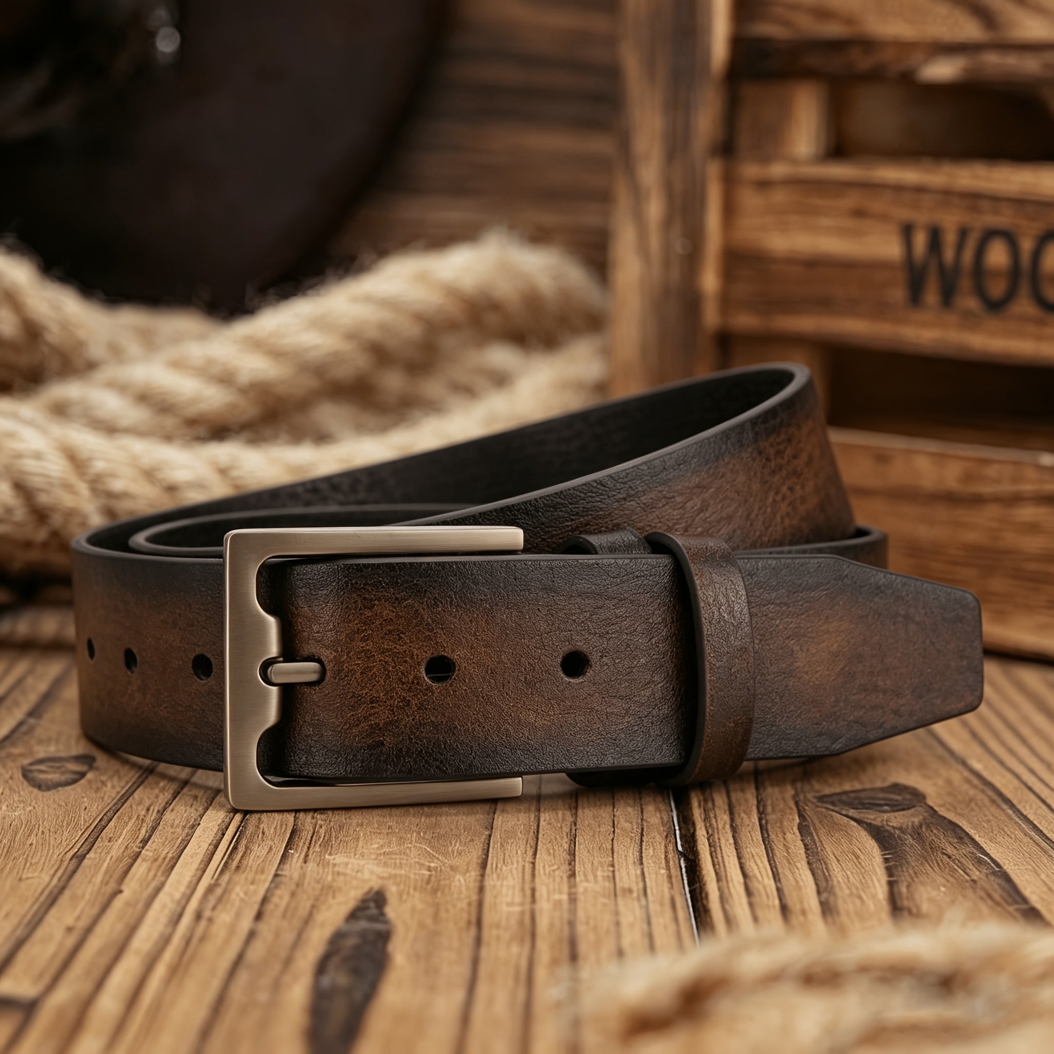 Ceinture à Boucle Classique en Simili Cuir pour Homme Hippolyte — visuel 4