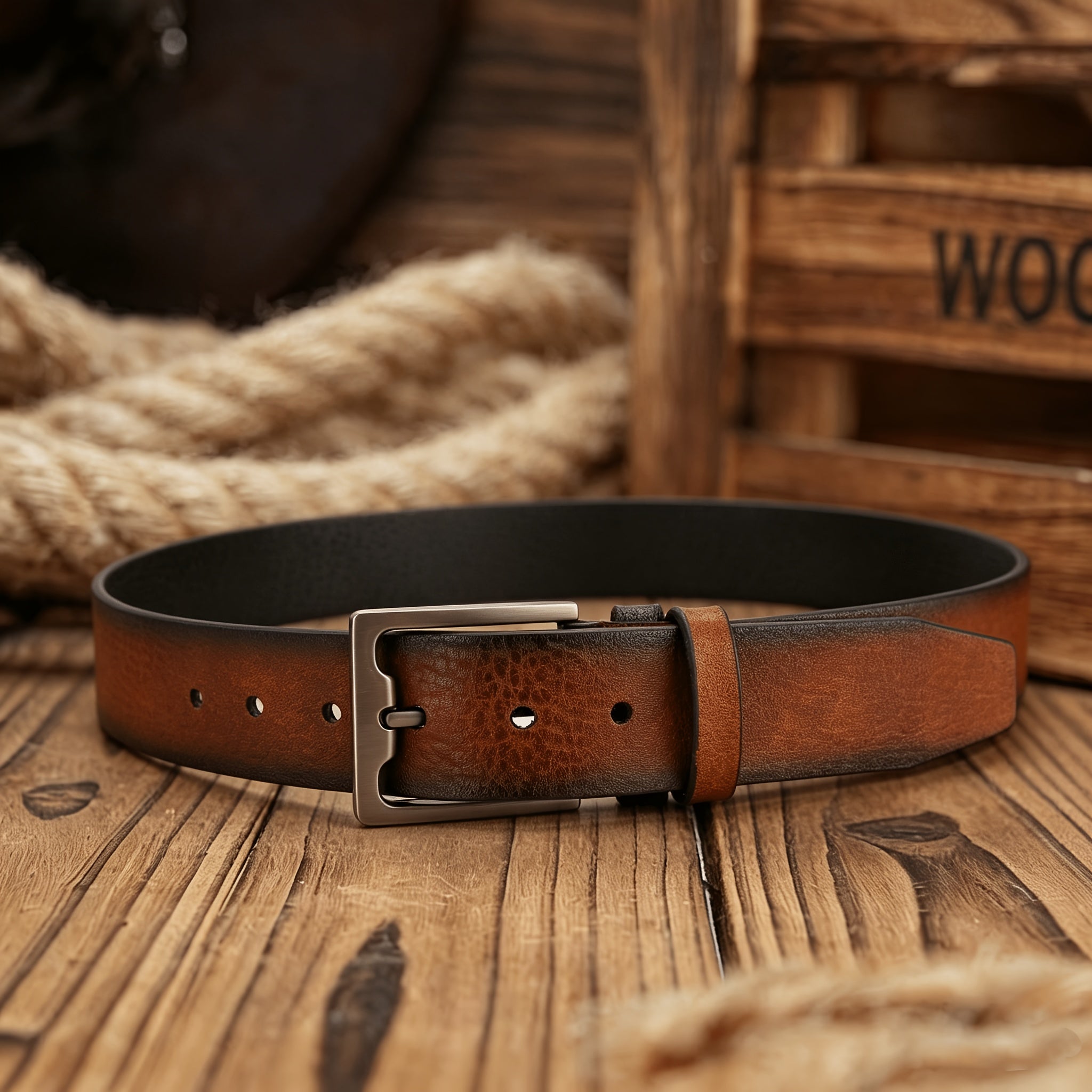 Ceinture à Boucle Classique en Simili Cuir pour Homme Hippolyte — visuel 7