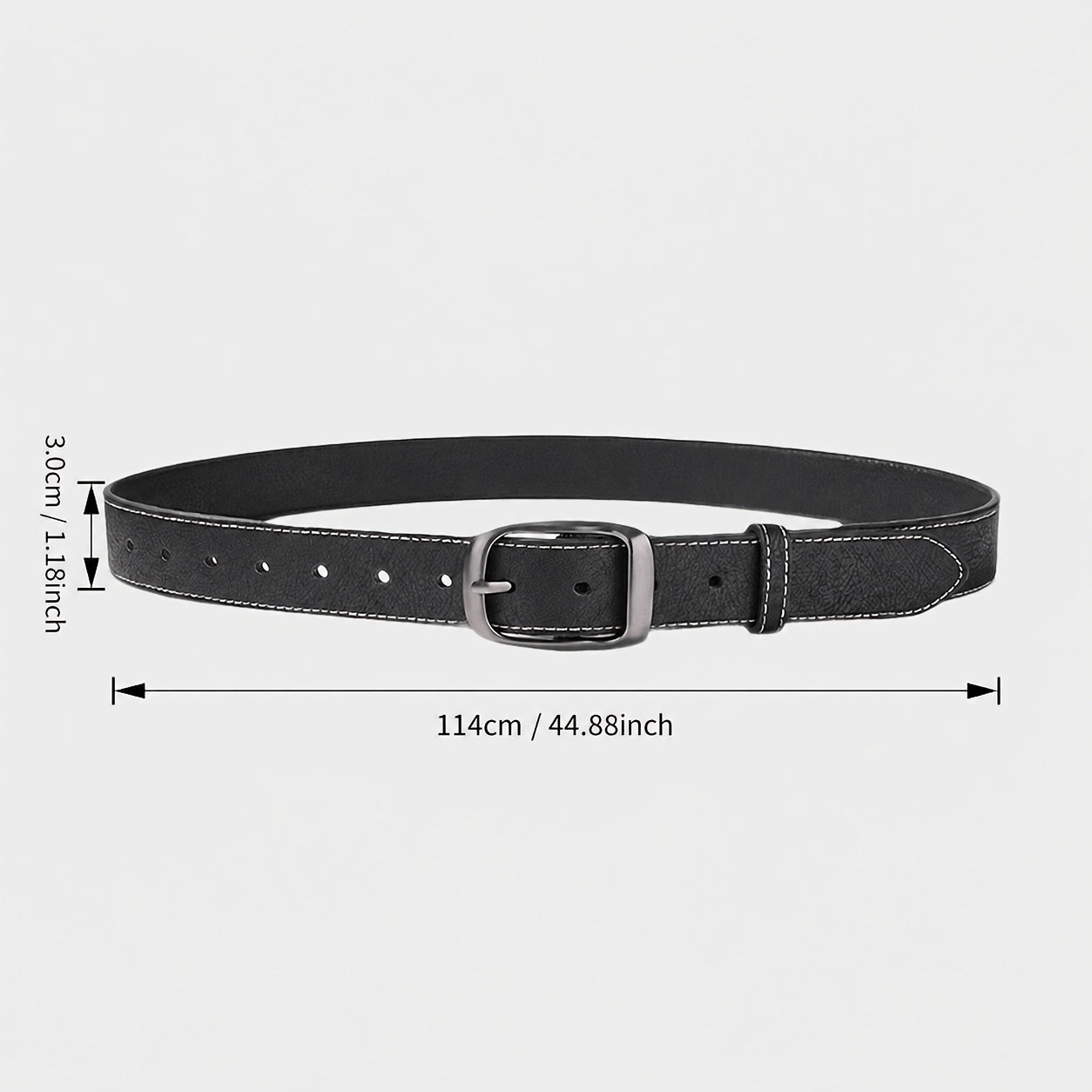 Ceinture à Boucle Classique en Simili Cuir pour Homme Horace — visuel 7