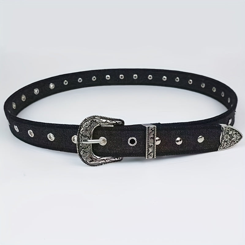 Ceinture Cloutée en Tissu pour Femme Colombe — visuel 2