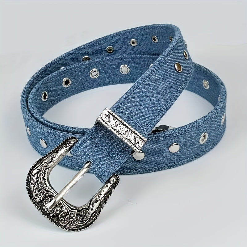Ceinture Cloutée en Tissu pour Femme Colombe — visuel 3