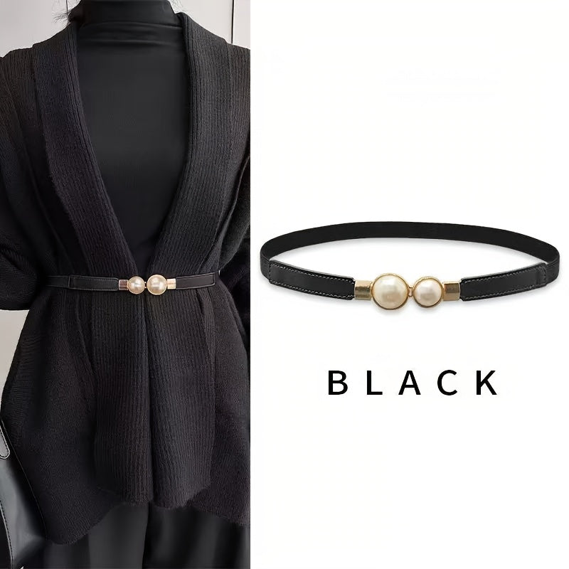 Ceinture Élastique en Simili Cuir pour Femme Bali — visuel 1