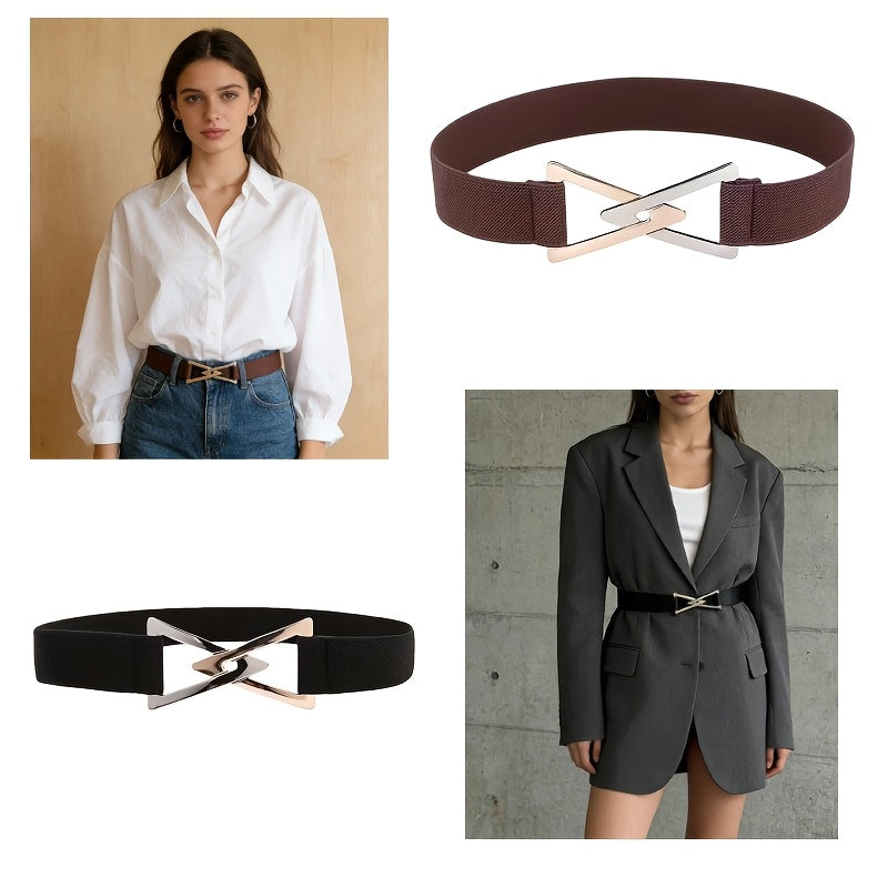 Ceinture Élastique en Simili Cuir pour Femme Pascaline — visuel 4