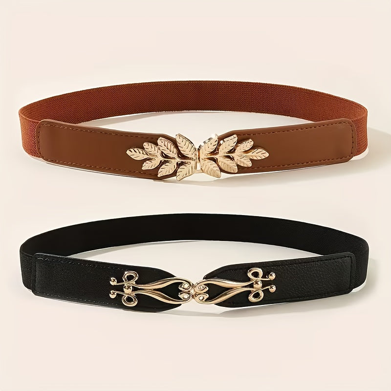 Ceinture Élastique en Simili Cuir pour Femme Rosalie — visuel 1